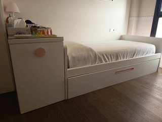 Cama nido con 2 colchones y cajón