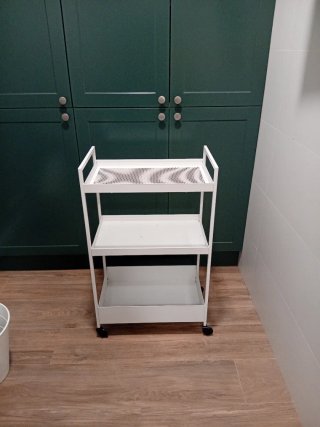 Carrito de cocina blanco 3 estantes