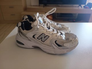Zapatillas New Balance 36 Plata/Blanco