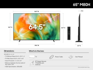 Samsung 65” M80H Mini LED 4K nueva precintada