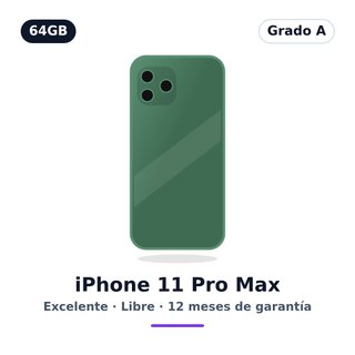 iPhone 11 Pro Max 64GB Verde · Grado A · Libero