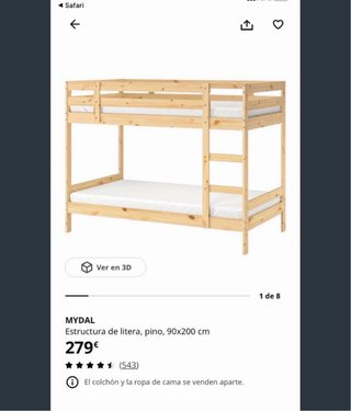 Litera de madera Ikea
