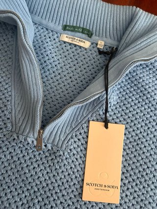Jersey calado Scotch & Soda azul Talla L