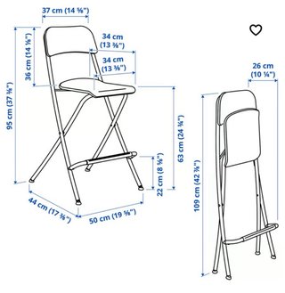 Pack 2 Taburetes Altos Plegables IKEA Franklin