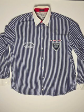 Camisa Paul & Shark Yachting Rayas Azul Blanca XlL