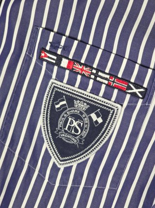 Camisa Paul & Shark Yachting Rayas Azul Blanca XlL