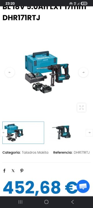 Martillo Makita DHR171RTJ Nuevo
