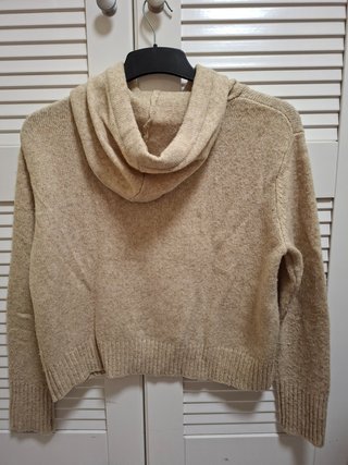Jersey cropped beige capucha cozy - Talla M