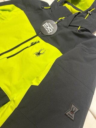 Chaqueta de esquí Spyder Negra y Amarilla