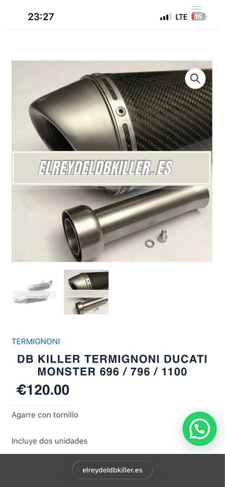 Db Killer Modificado Ducati Monster 696 796 1100