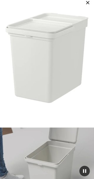 Cubos HÄLLBAR IKEA tapa gris