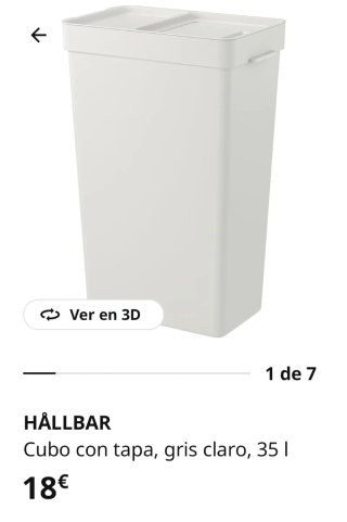 Cubos HÄLLBAR IKEA tapa gris