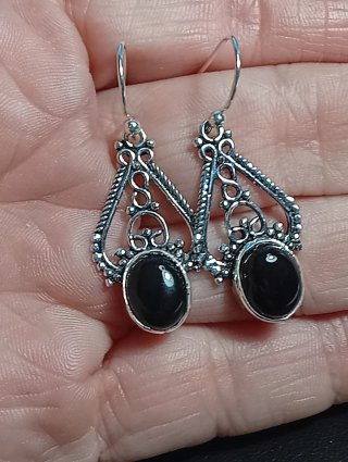 Pendientes Plata Ley onix
