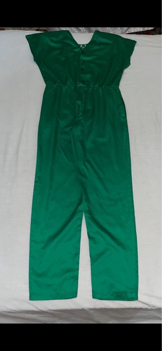 Tuta verde donna tg 42 cotone/seta