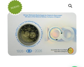 Coincard 2 euro Bélgica 2026. Vendo