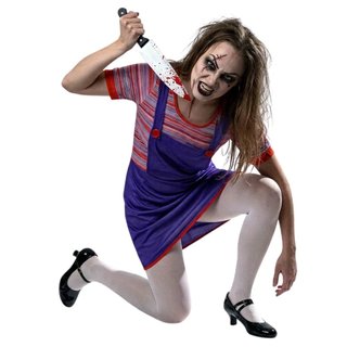 Disfraz Chucky Novia Talla L + Cuchillo y Medias