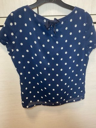 Camiseta Hollister lunares azul