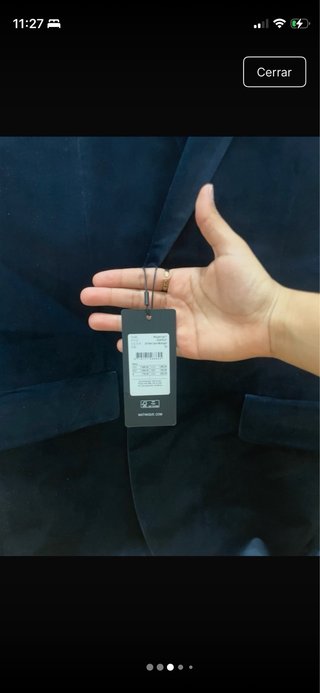 Traje azul de terciopelo