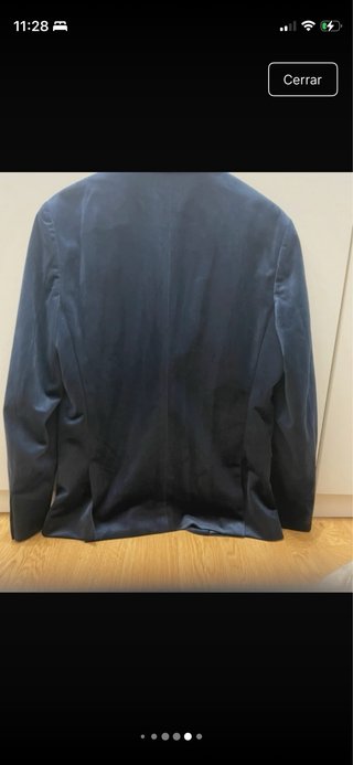 Traje azul de terciopelo