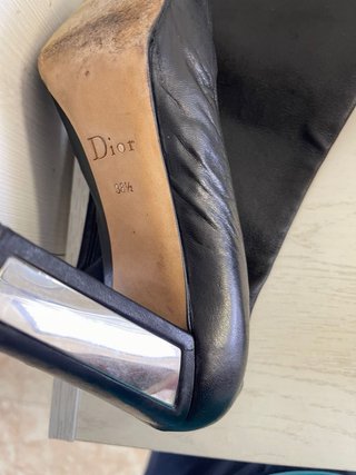Botas Dior 61 de piel de cordero negras