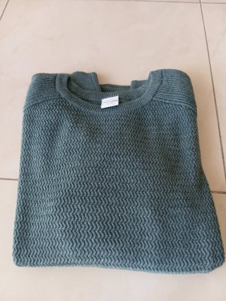 Maglione verde militare cotone 9/10 anni- Affare