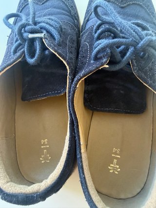 Zapatos de piel azul niño, primera comunión.