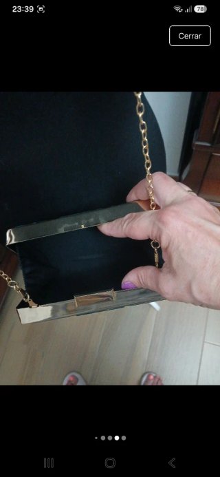 Bolso de fiesta mujer dorado y verde azulado
