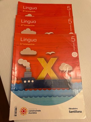 Lote libros Santillana 5º primaria e inglés Oxford