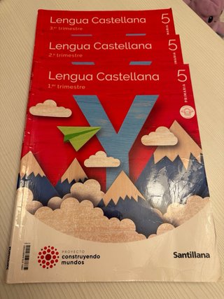 Lote libros Santillana 5º primaria e inglés Oxford