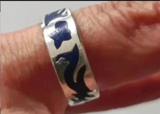 Anillos de Plata de Ley con Diseño Azul