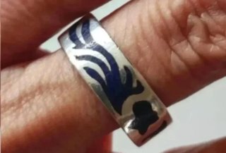 Anillos de Plata de Ley con Diseño Azul