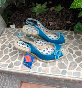 Cuñas Stradivarius Azul Talla 38