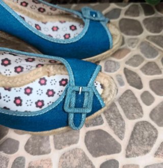 Cuñas Stradivarius Azul Talla 38