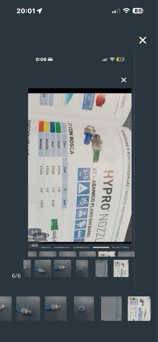 Boquilla HYPRO AZUL chorro plano