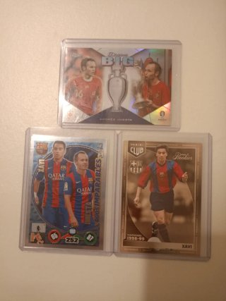 Lote 3 Cartas FC Barcelona Xavi e Iniesta
