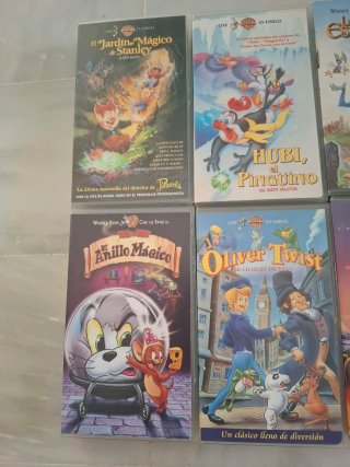 Lote 8 Cintas VHS Películas Animación Infantil