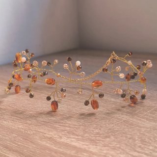 Choker dorado y marrón elegante