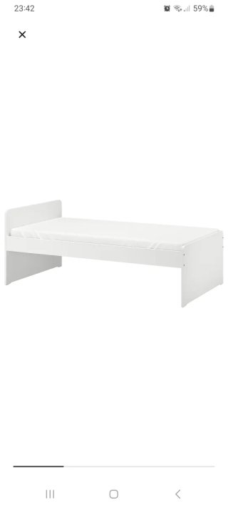 Estructura Cama Slakt 90x200 Ikea Blanca