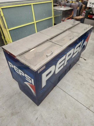 Botellero Refrigerador Pepsi Acero inoxidable.