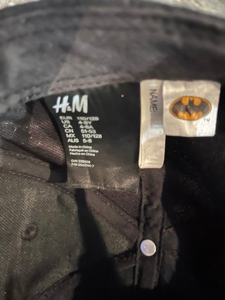 Gorra niño Batman negra y dorada