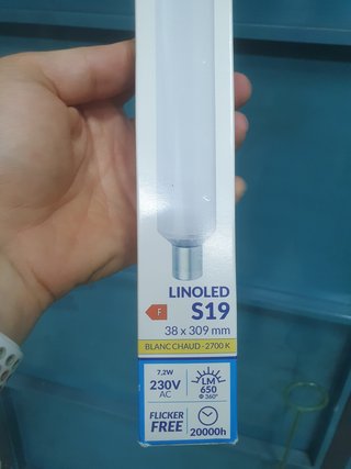 Tubo LED Linoled S19 Aric 38x309mm