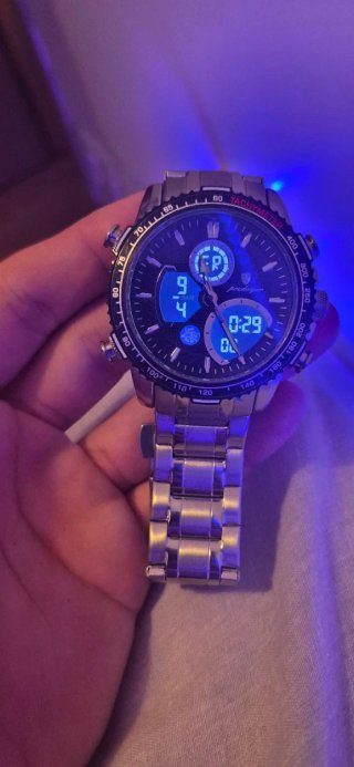 Reloj Poedagar Plateado Cronógrafo
