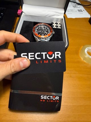Orologio Sector No Limits Uomo Arancione Argento