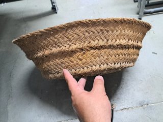 Capazo cesto pleita esparto hecho a mano