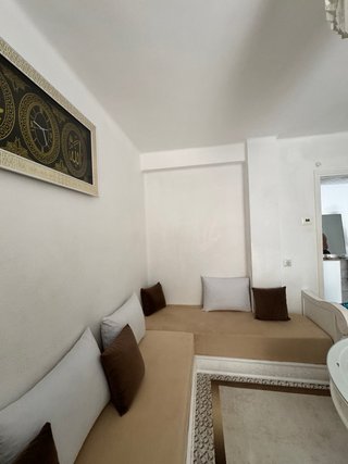 Sofá Árabe Beige y Dorado