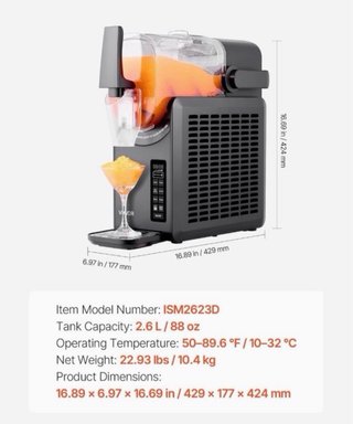 Máquina Granizados VEVOR 2.6L Nueva