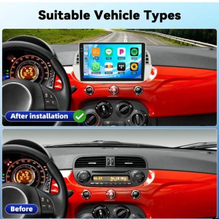 Pantalla radio de coche para Fiat 500 2007-2015