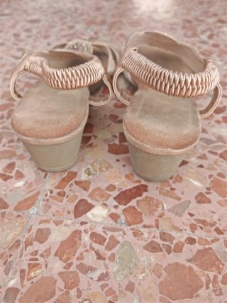 Sandalias doradas mujer talla 38