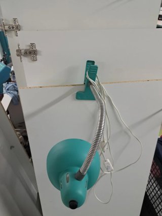 Lámpara flexo pinza vintage años 60