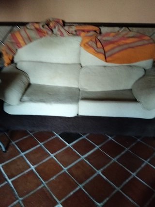 Sofá Cama Beige Tela Cómodo